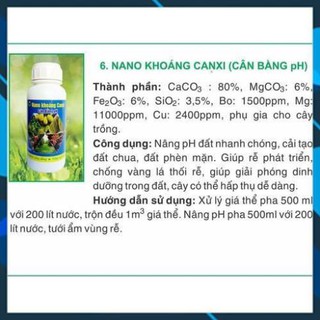 Nano khoáng canxi hlc 500ml nâng ph đất - tăng ph đất, hạ phèn, thay thế vôi, không gây chai đất, cân bằng ph