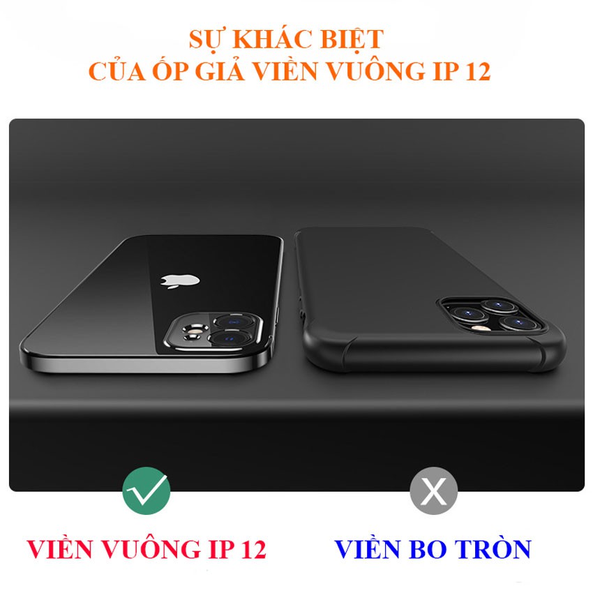 [Ảnh Thật] Ốp Iphone Dẻo Trong Viền Màu cạnh vuông cho 7plus/ 8plus/ X/Xs/ Xs Max/ 11/ 11 Pro Max/ 12/ 12pro Max cao cấp