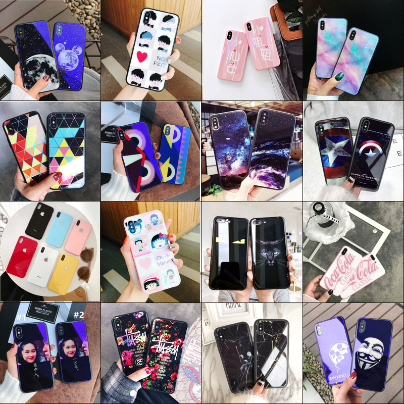 Ốp Điện Thoại Tráng Gương Họa Tiết Hoạt Hình Đáng Yêu Cho Iphone 6 6s 7 8 6plus 6splus 7plus 8plus X Xs Xr Xsmax