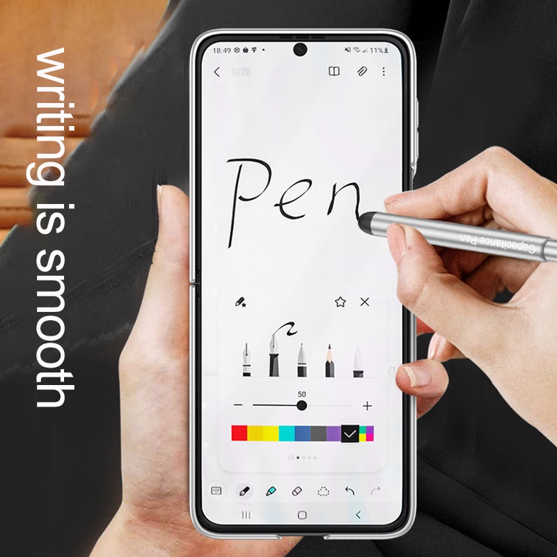 Bao Da Điện Thoại Nắp Gập Từ Tính Kèm Bút Cảm Ứng Dành Cho Samsung Galaxy Z Flip 3 5G
