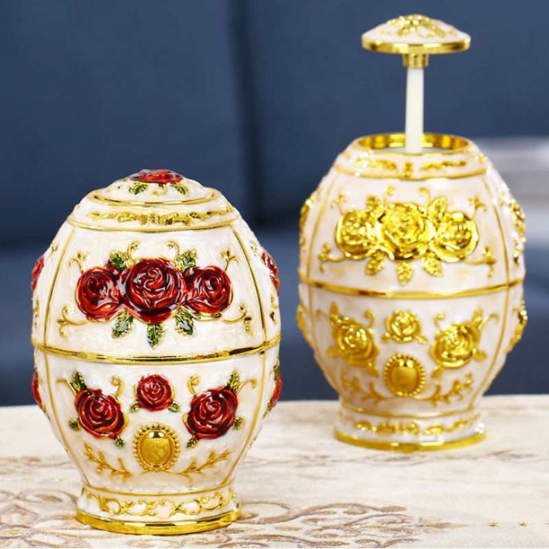 [HÀNG HOT] LỌ ĐỰNG TĂM HÌNH TRỨNG PHONG CÁCH HOÀNG GIA
