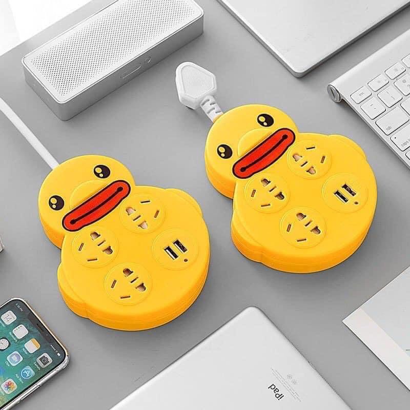 Ổ Cắm Điện Đa Năng Hình Miếng CAM Độc Đáo -2 Cổng Cắm Sạc Pin USB