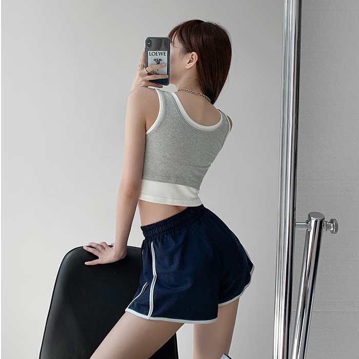 Quần short thể thao SUXI lưng cao dáng rộng đơn giản thời trang mùa hè cho nữ