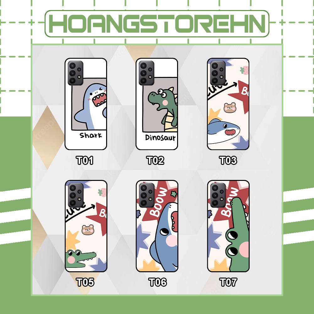 Ốp lưng Samsung A13 - A23 - A33 5G - A53 5G - A73 5G in hình cá mập, khủng long dễ thương, cute (T01 - T06)