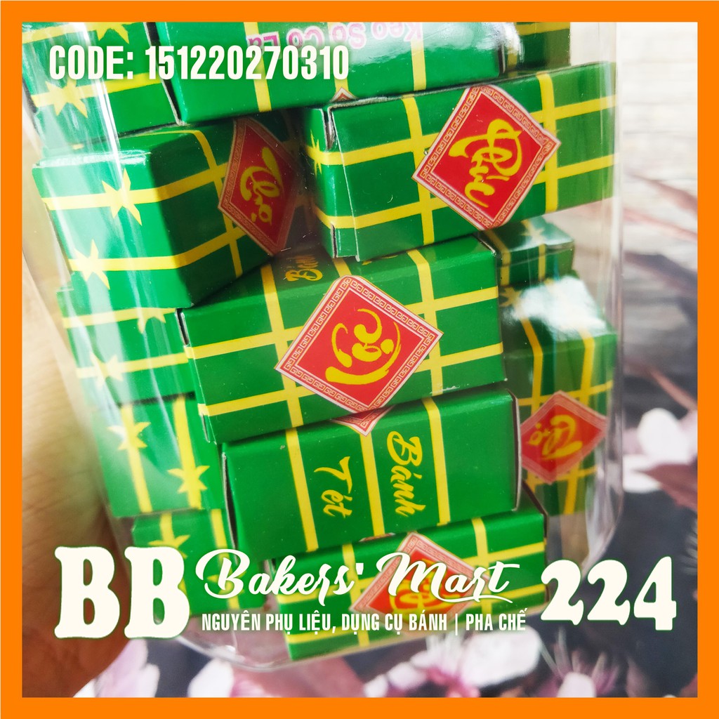 [Freeship] Kẹo Chocolate socola trang trí hình BÁNH TÉT- Hủ 310gr (khoảng 30 viên)