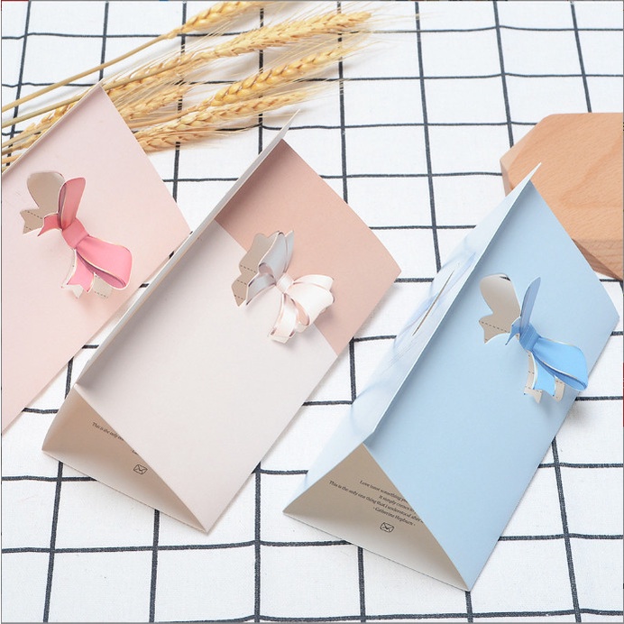 Thiệp nổi chúc mừng sinh nhật, tình yêu, ngày nhà giáo hình nơ sang trọng BAG U THIEPNO033