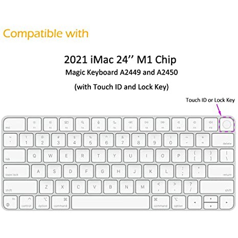 Vỏ bọc bàn phím bằng silicon mềm cho 2021 New iMac 24'' M1 Chip Magic 2or Key A2449 A2450