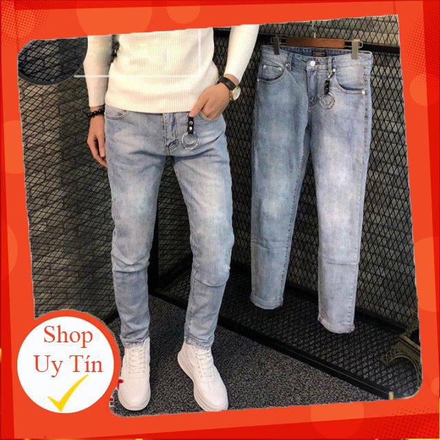 Quần Bò Nam Wash Bạc Dáng Ôm Trẻ Trung Liên hệ mua hàng 084.209.1989