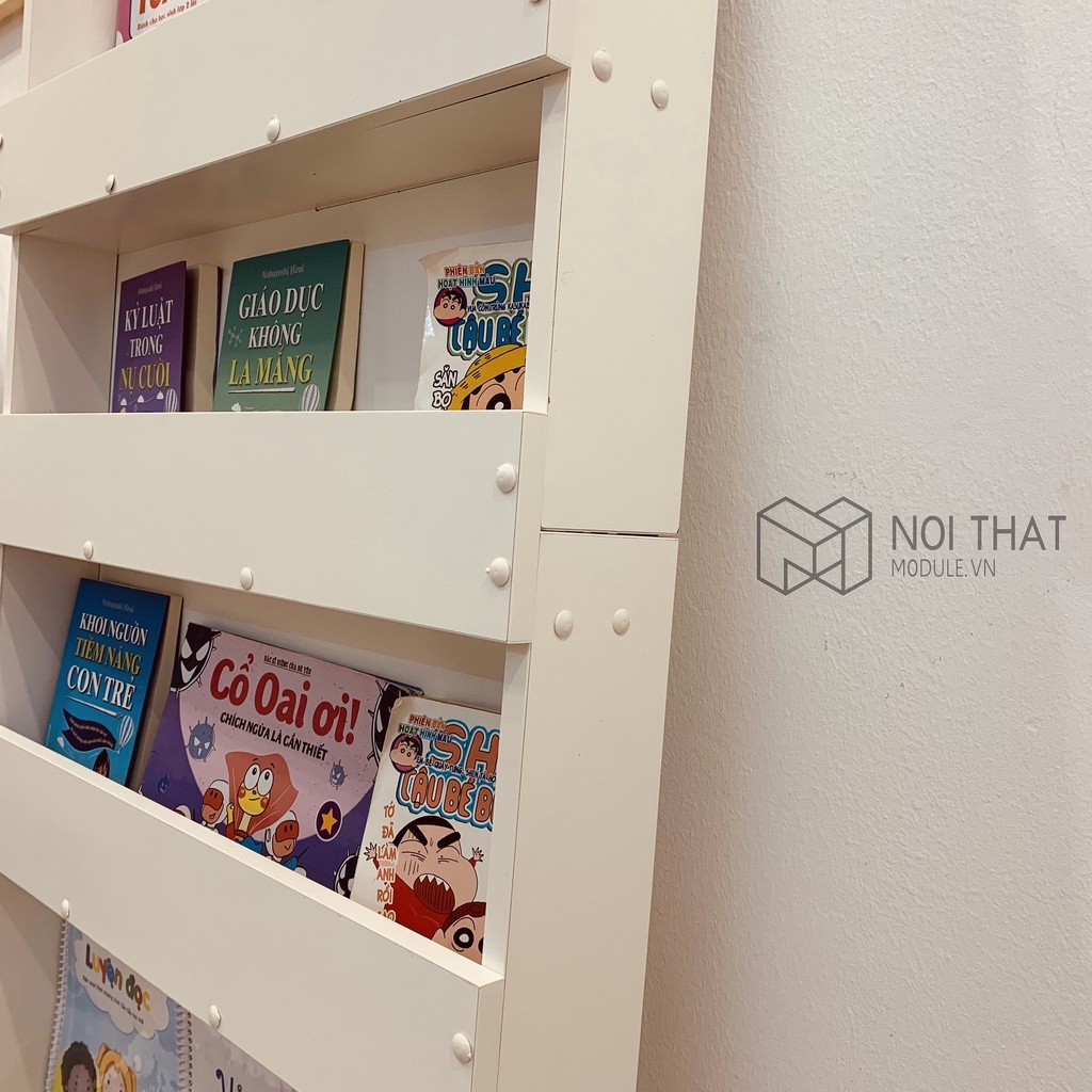 Kệ sách cho trường mầm non montessori, kệ sách cho bé 4 tầng