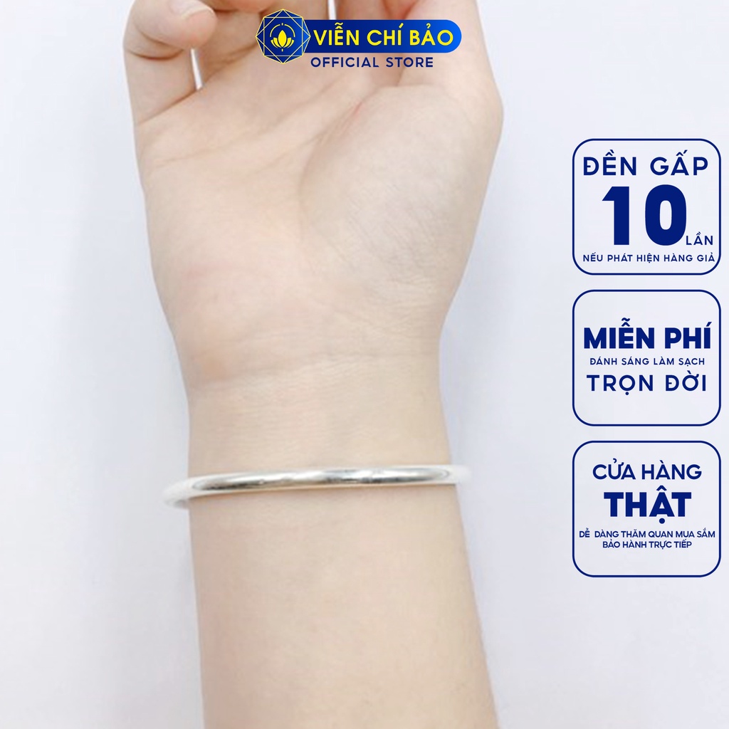 Lắc tay bạc nữ Khóa Chốt chất liệu bạc S925 thời trang phụ kiện trang sức nữ thương hiệu Viễn Chí Bảo L400175