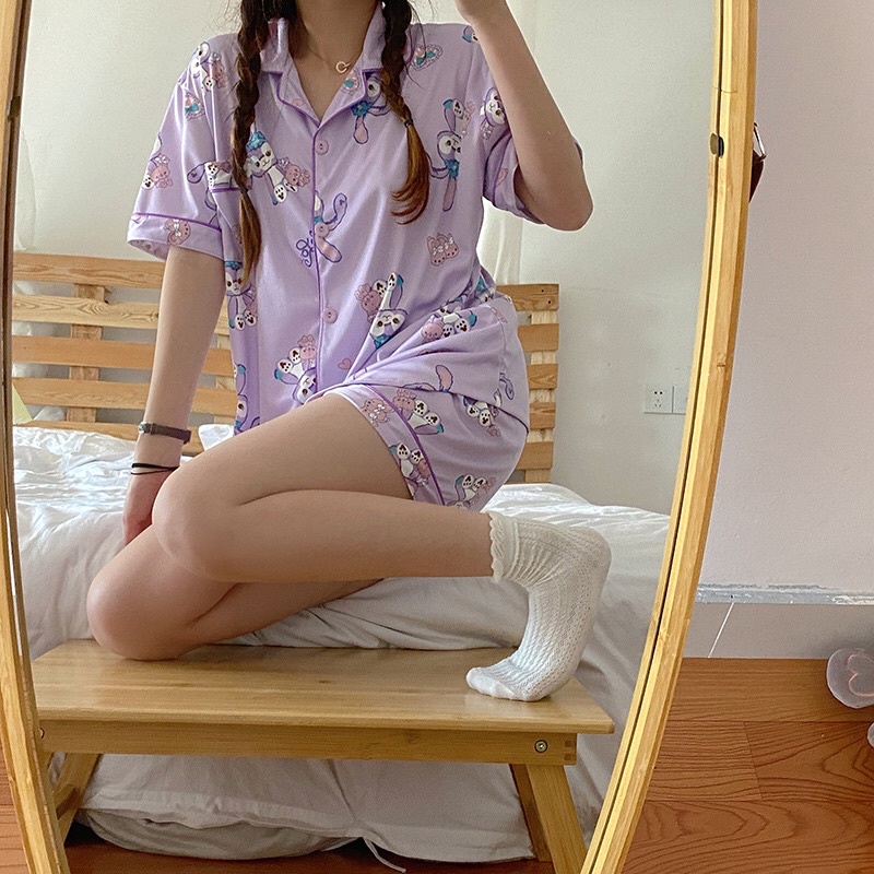 Set đồ ngủ Pyjama hoạ tiết Stella Lou Hàn Quốc