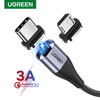 Cáp sạc nhanh từ tính UGREEN Micro USB Type-C 3A 100cm