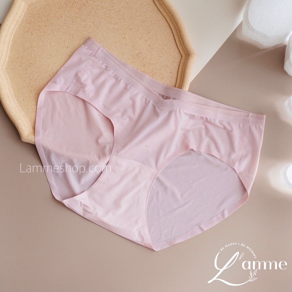 Quần lót set lụa thông hơi (4c) đáy kháng khuấn, cạp chéo viền mềm sản phẩm của LAMME