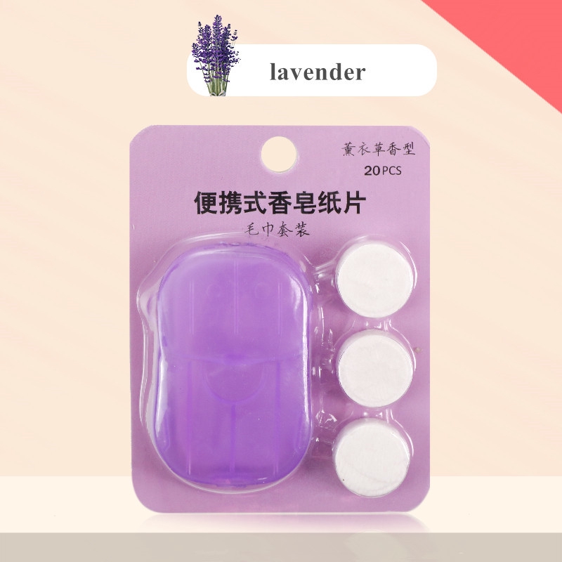 Hộp xà phòng giấy WE FLOWER dùng một lần hương hoa oải hương tự nhiên