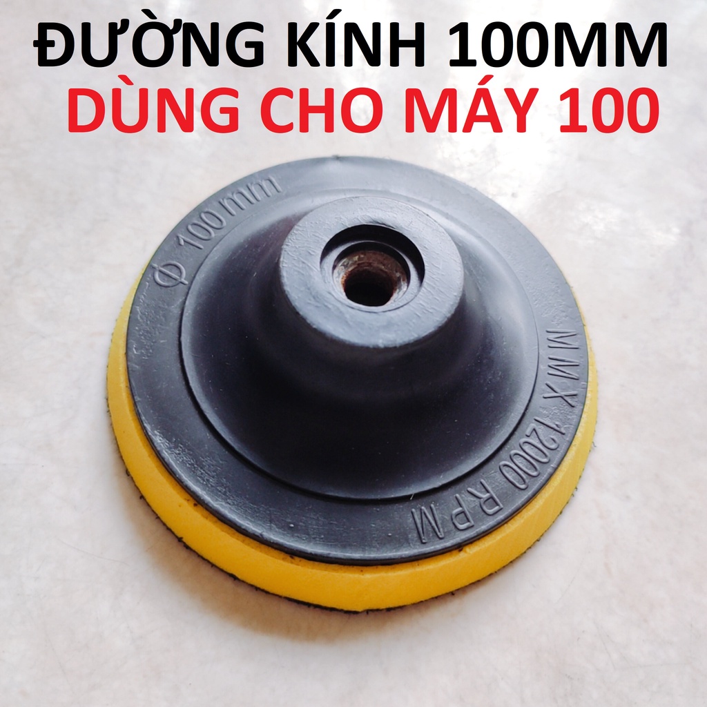 Đế trà nhám, đế dán giấy ráp 100mm, dùng cho thợ mộc, cơ khí