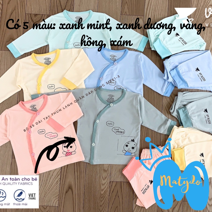 Quần áo sơ sinh bé trai bé gái mùa hè đông giá rẻ đồ mới sinh cho bé VT màu SS26