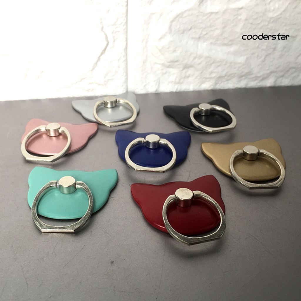 Nhẫn Đỡ Điện Thoại Bằng Hợp Kim Kẽm Hình Mèo Dễ Thương