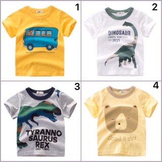 Áo cotton cộc tay bé trai