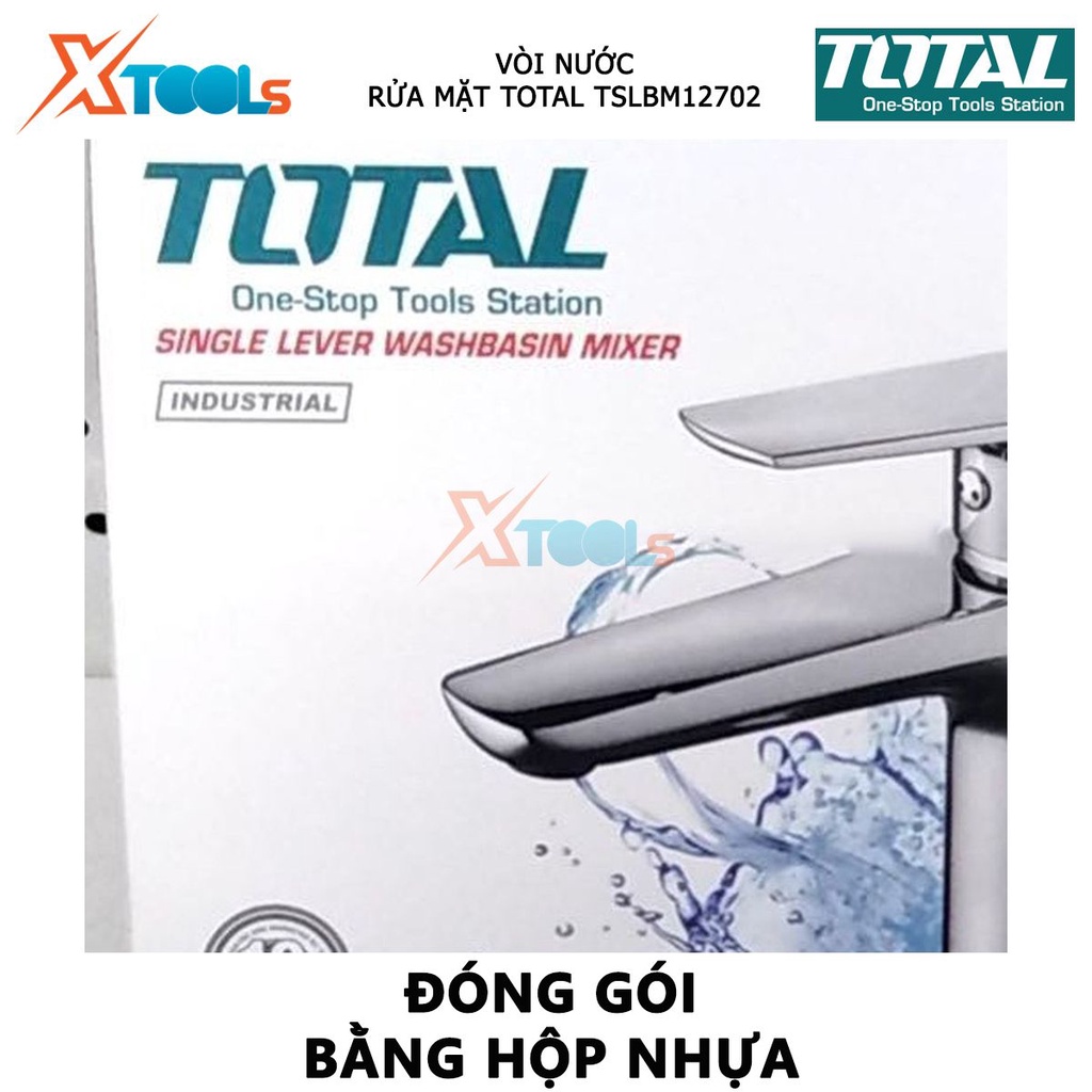 Vòi nước bồn rửa mặt TOTAL TSLBM12702 | Vòi rửa mặt chiều cao 241mm, lõi chất lượng tốt [CHÍNH HÃNG] [XTOOLs]