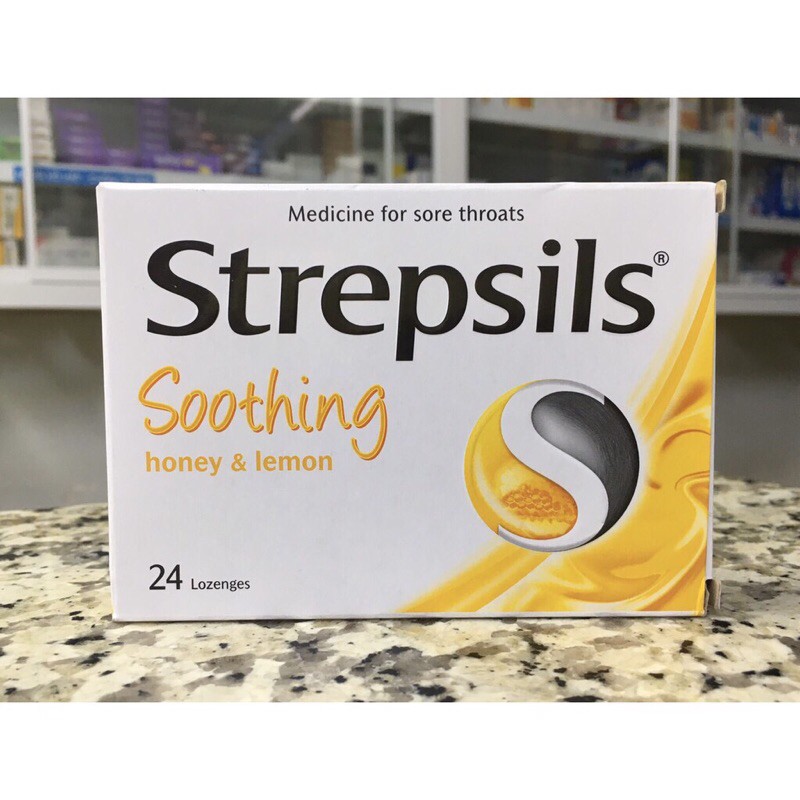 Kẹo ngậm Strepsils dạng vỉ - Hộp 24 viên
