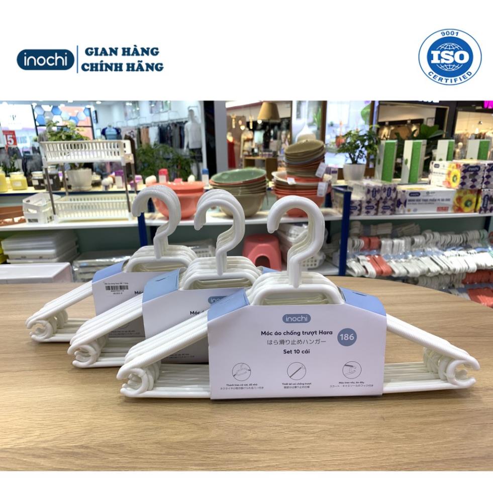 Set 10 Móc treo Áo quần áo Hara 186 INOCHI Giao màu ngẫu nhiên