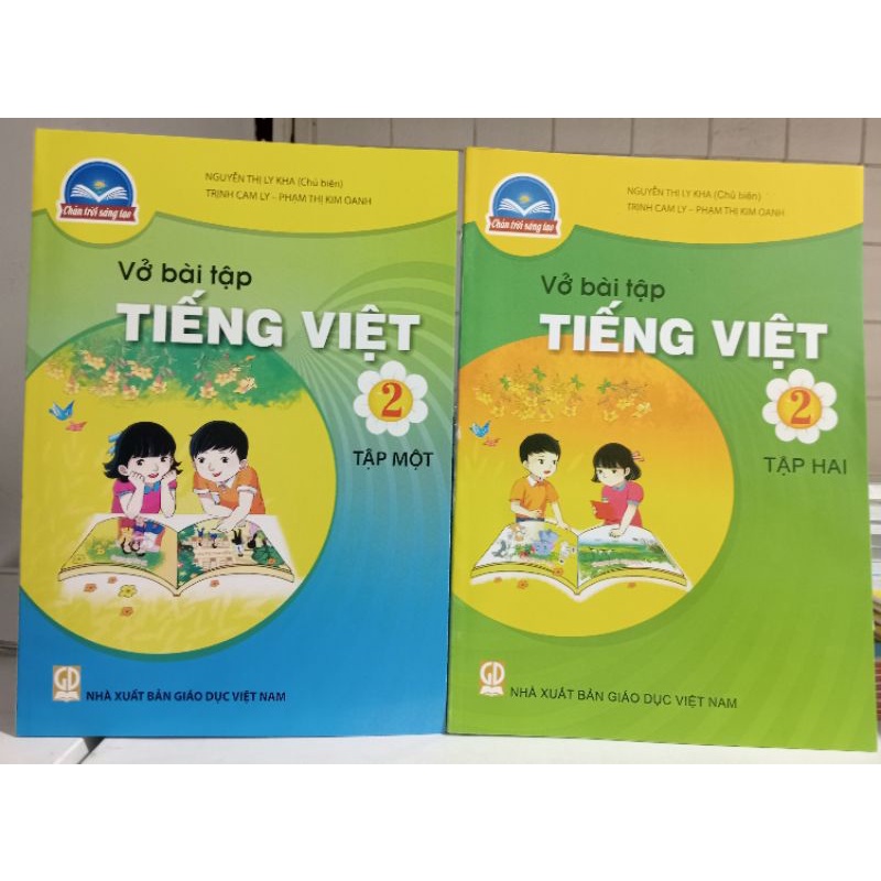 vở bài tập tiếng việt lớp 2 tập 1 + tap 2 + bao kiếng + bút chì 2b (thuộc bộ chân trời sáng tạo)
