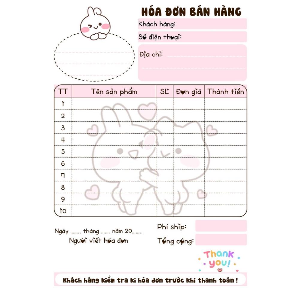 HOÁ ĐƠN BÁN HÀNG  2 liên ngẫu nhiên
