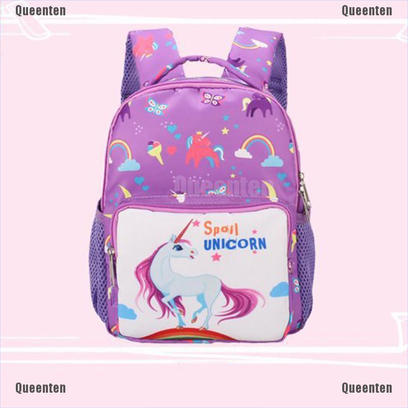 ★Queen★Kindergarten Unicorn Little Girls Kids School Bags Book Backpacks 2-5Years Old