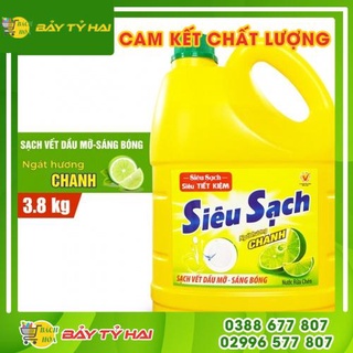 Nước rửa chén lix 3.6 kg siêu sạch hương chanh