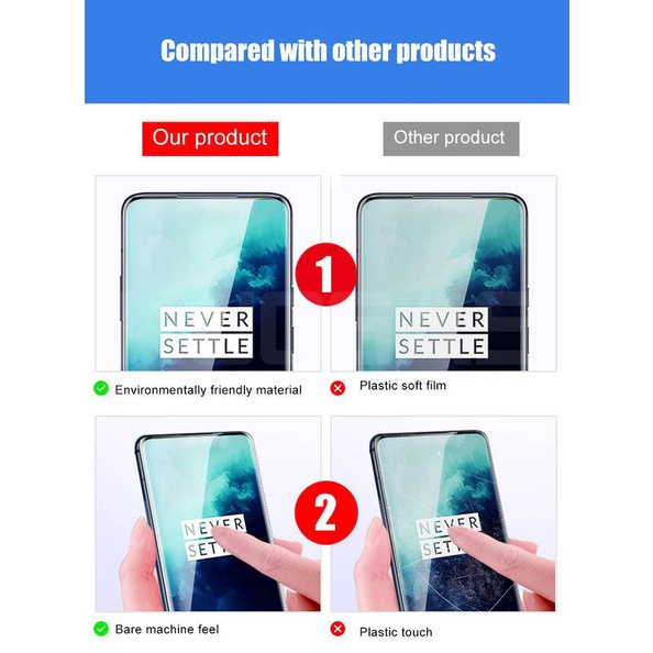 Set 2 miếng dán bảo vệ màn hình cho Oneplus 7t / 7 Pro / 7 / 7t Pro / 6t / 6 / 5t / 5 / 8 / 8 Pro / 8t / 9 Pro / 9r