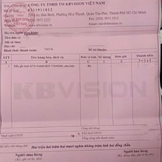 Trọn bộ 4 camera KBVISION 2.0M. Bảo hành 2 năm
