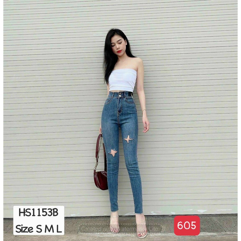 Quần Jean Nữ Cạp Cao ❤️FREESHIP❤️ Quần Bò Nữ Co Giãn Skinny Lưng Cao Tôn Dáng Lưng Kiểu Sành Điệu [ ẢNH THẬT] - Mã 621