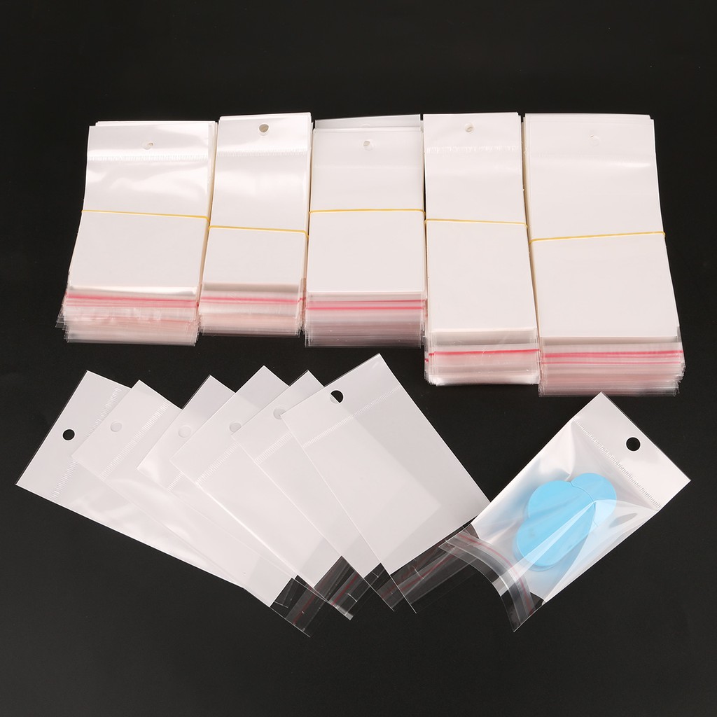 BEADIA Set 100 Túi Nhựa Trong Suốt Đựng Trang Sức