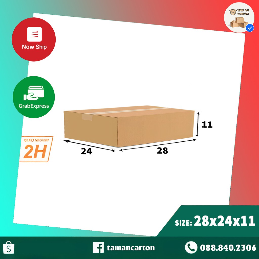 Hộp carton 28x24x11