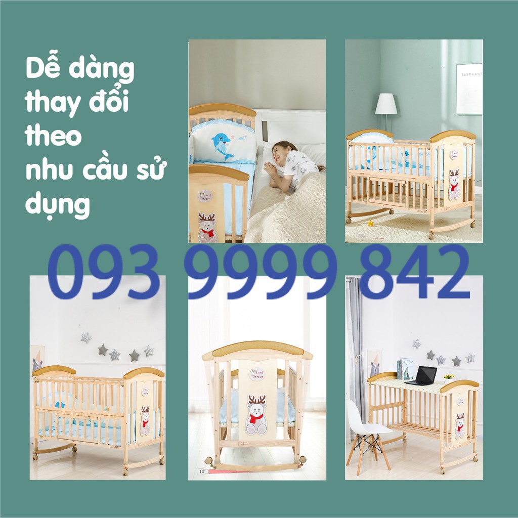 Nôi UMOO tích hợp 5 trong 1 cho bé UM0860