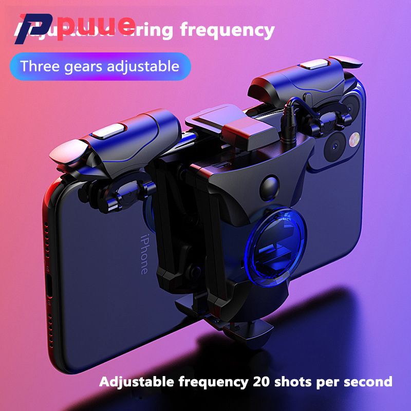 Metal ABS For PUBG Game Controller mobile phone Gamepad Mobile Joystick Trigger Aim Shooting L1 R1Key Button For IPhone 【Puue】