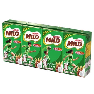 1 vỉ 4 hộp milo nestle 110ml - 180ml