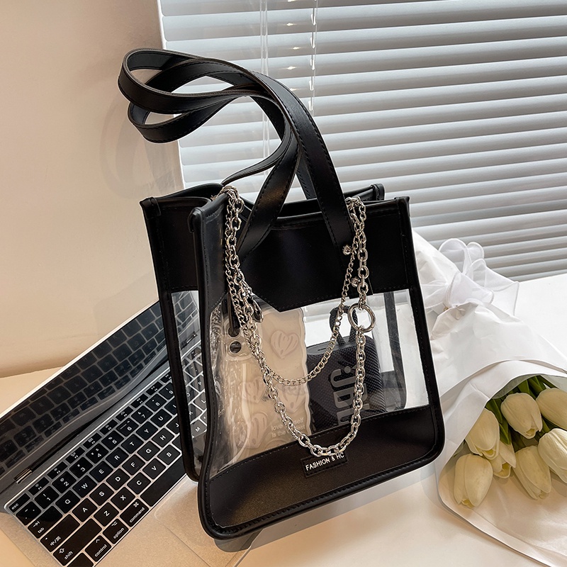 IELGY Túi Đeo Vai jelly Trong Suốt Thời Trang Dễ Phối Đồ Cho Nữ