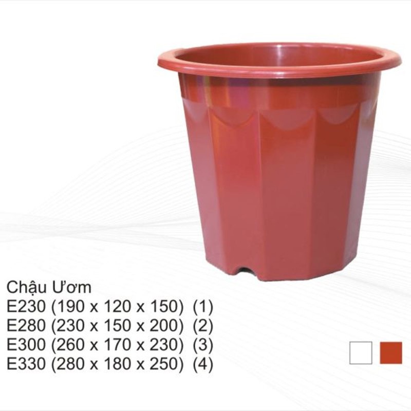 Combo 20 chậu ươm cây E230 kt 18.5x15cm