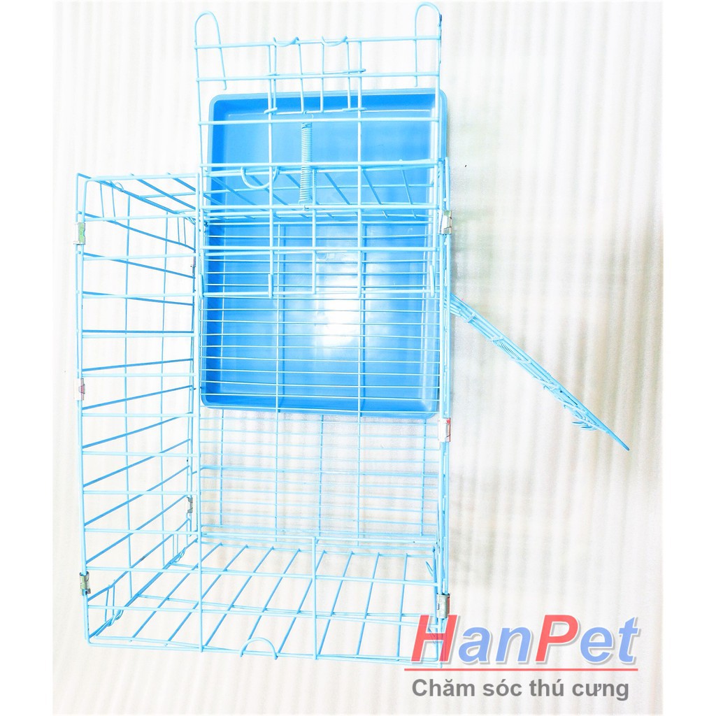 Hanpet.GV- Chuồng nuôi chó mèo dưới 5kg- SD50 và SD35 Nan dày 2 CỬA- lồng nuôi chó mèo- lồng chó gấp gọn sơn tĩnh điện