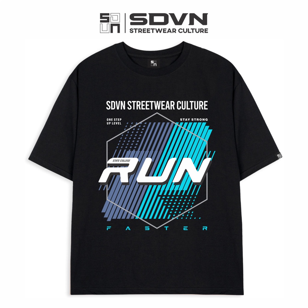 Áo Thun Unisex Nam Nữ Form Rộng SDVN RUN