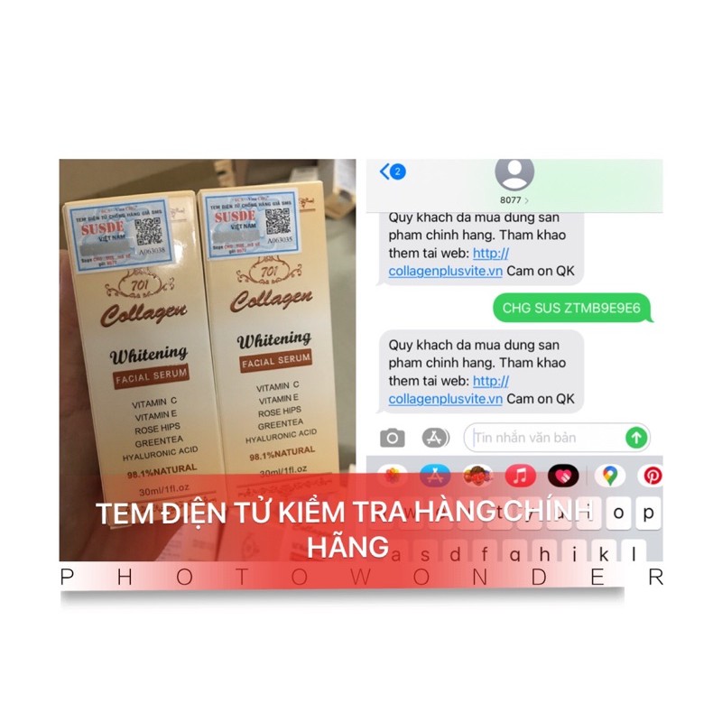 (có video, chính hãng) Serum dưỡng trắng da collagen plus vit E 701 | BigBuy360 - bigbuy360.vn