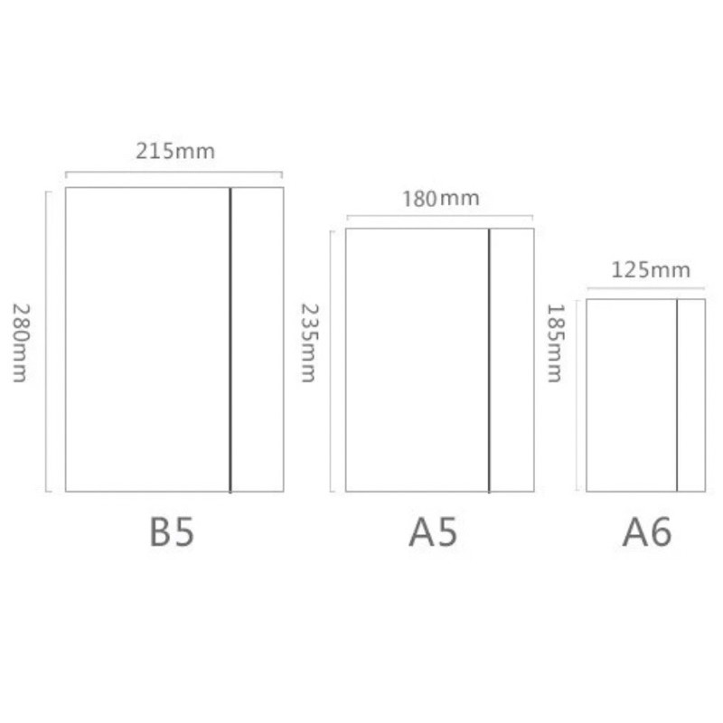 Bìa Còng Binder Nhựa Cứng 6 Lỗ Size A6/A5/B5