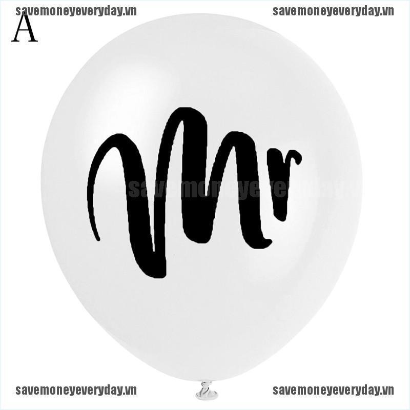 [🍄🍄Save] 1pc mr mrs just married round latex balloon valentine's day wedding party decor [VN]