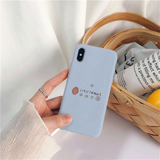 Ốp lưng trơn Iphone họa tiết đơn giản Quả dâu