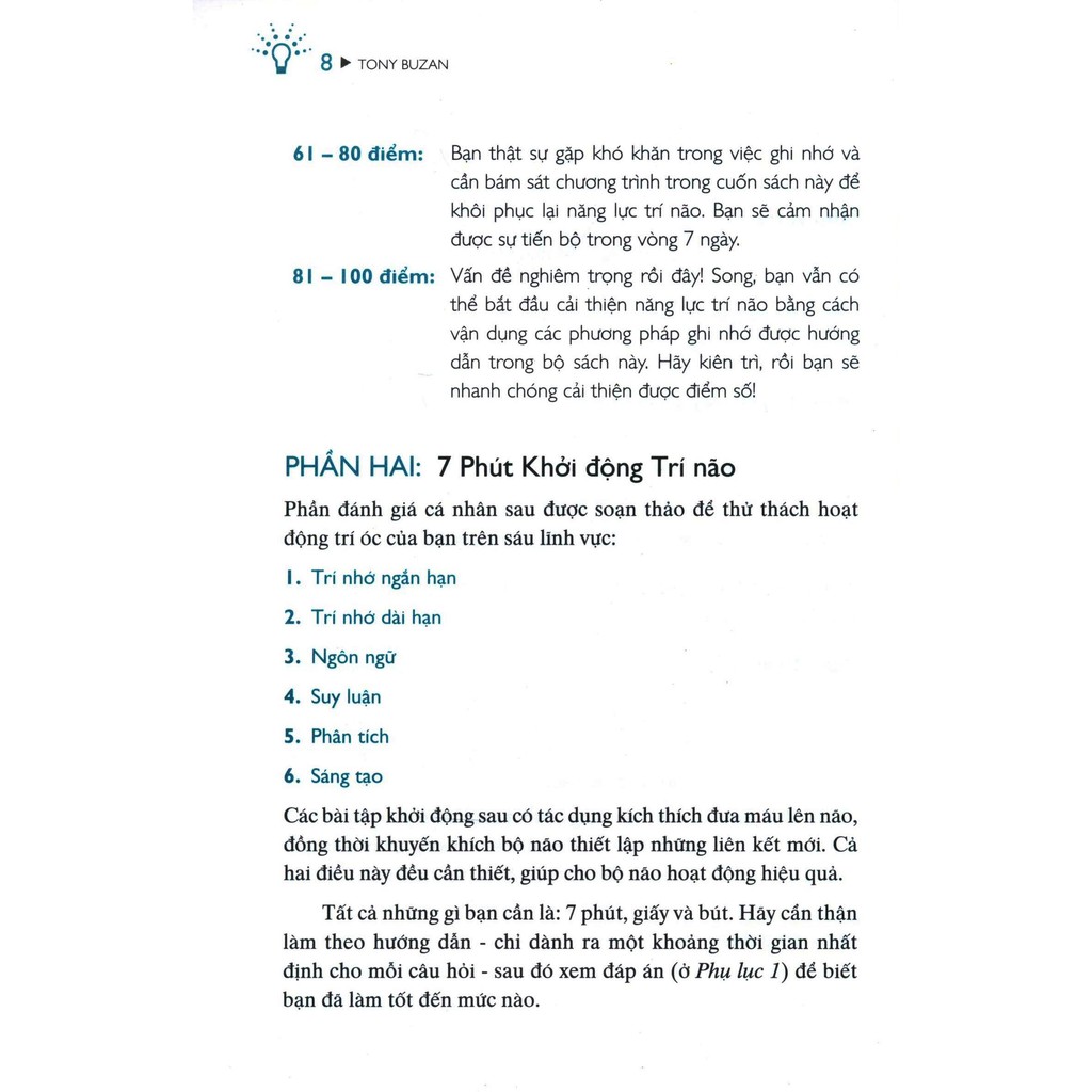 Sách Tony Buzan Cải Thiện Năng Lực Trí Não Tập 1 -  First News