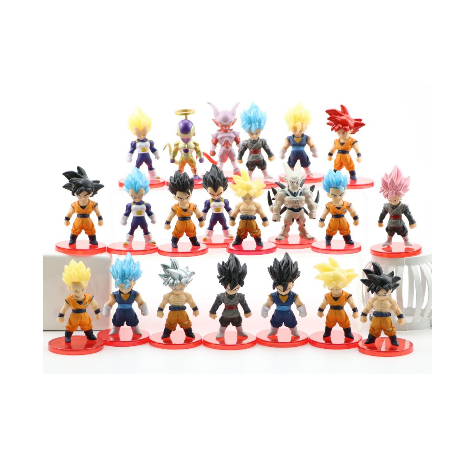 Mô hình Dragon Ball các nhân vật Son goku, Vegeta, Son Gohan cao 7cm tùy chọn mẫu