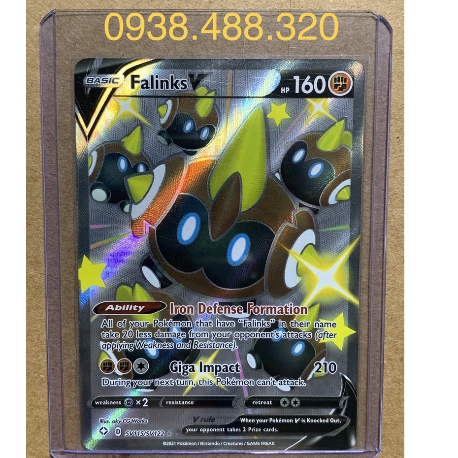 Thẻ bài Pokemon TCG :Falinks V - SV115/SV122 - Shiny Rare chính hãng