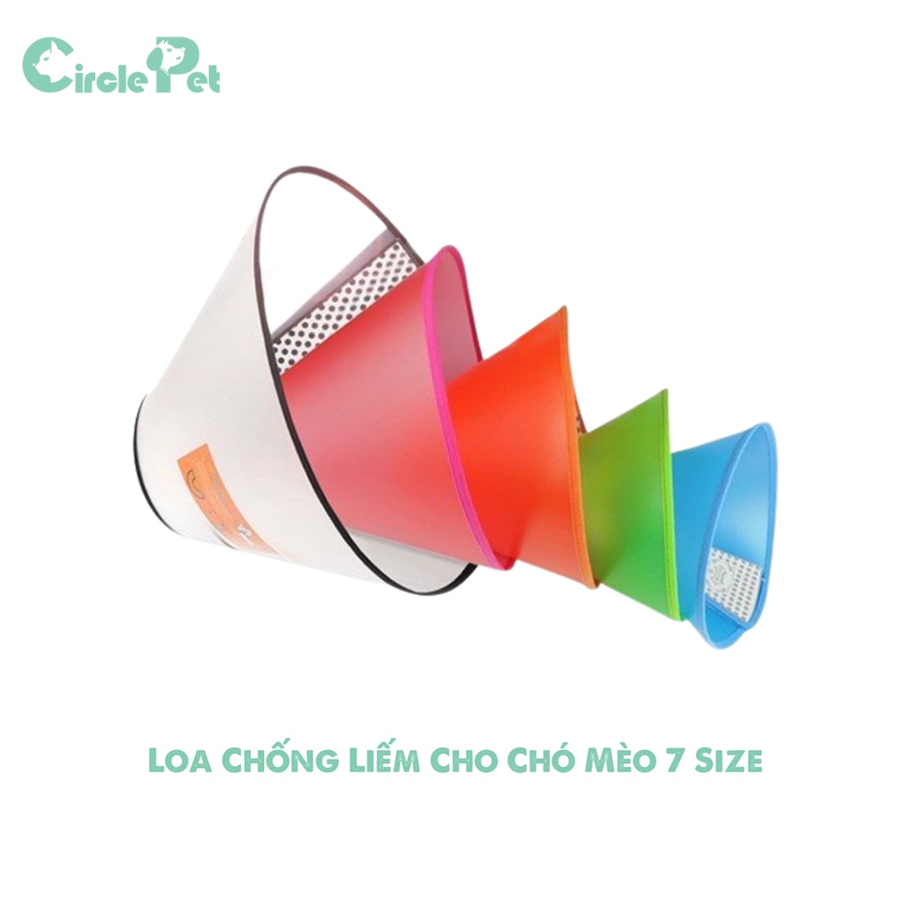 Loa Chống Liếm Thuốc / Vòng Đeo Cổ Chống Liếm Cho Chó Mèo Thú Cưng Đủ Size - Circle Pet