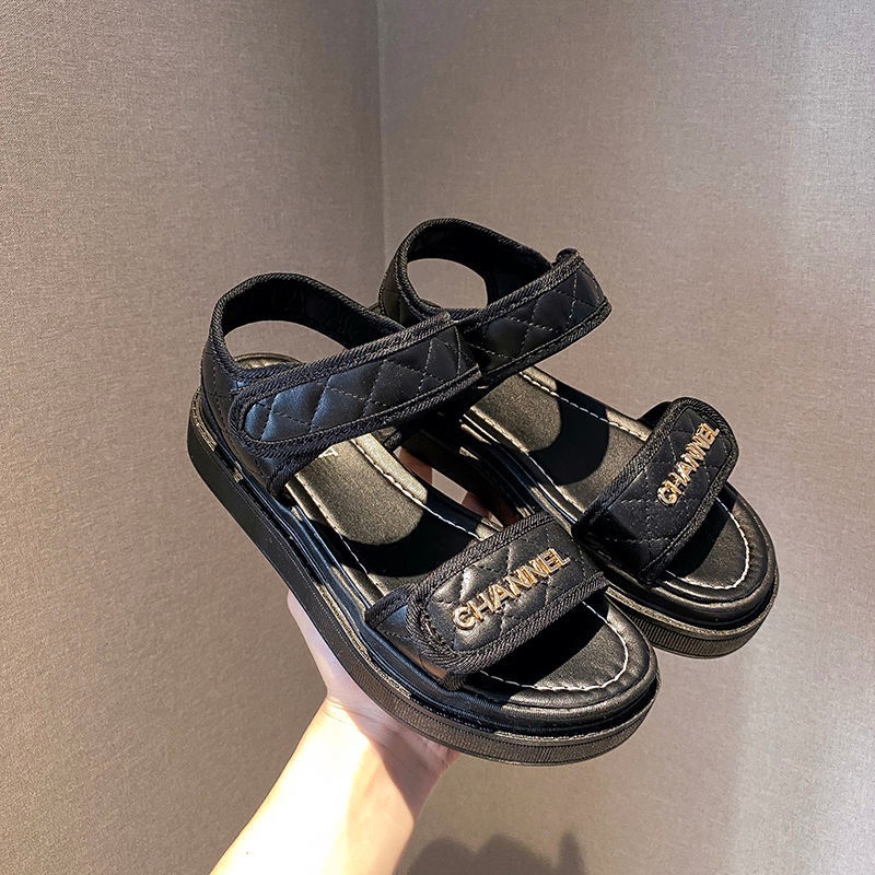 Giày Sandal Thể Thao Đế Dày Thời Trang Mùa Hè Phong Cách Hàn Quốc Cho Nữ